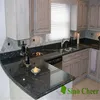 Cheap blue glossy stone kitchen cabinets countertops