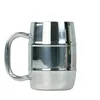 BPA-FREE Stainless steel cooper plated vaccum Coffee Mug with lid , Double Wall Insulated Coffee & Beer Barrel Shape Mugs