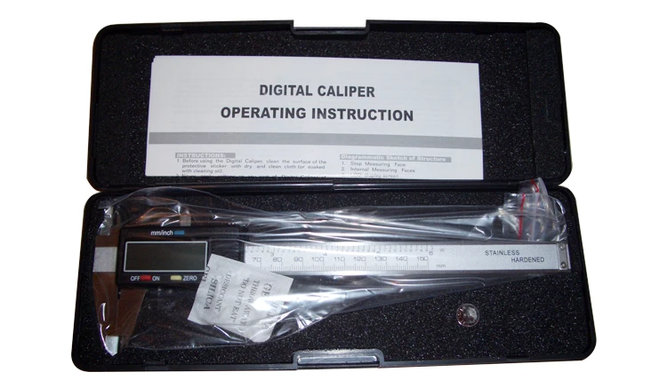 Digital Long Jaw Vernier Caliper for Inside Outside Depth Step Measuring