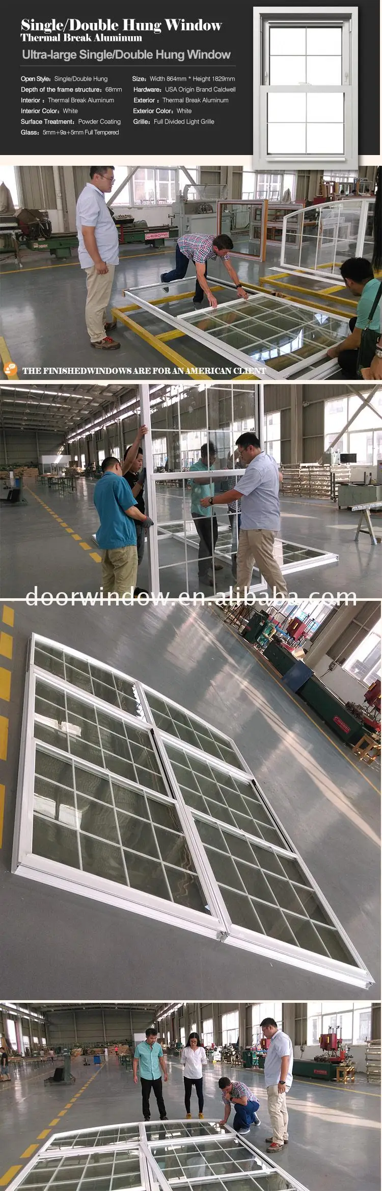 Factory made double hung window comparison brands aluminium windows price