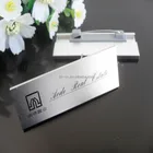 Hot sale aluminum company metal name badge with pin