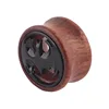 VRIUA Casual Style Hollow Wood Ear Expander Bat Shaped ear Expansion Plugs and Tunnels body piercing Jewelry