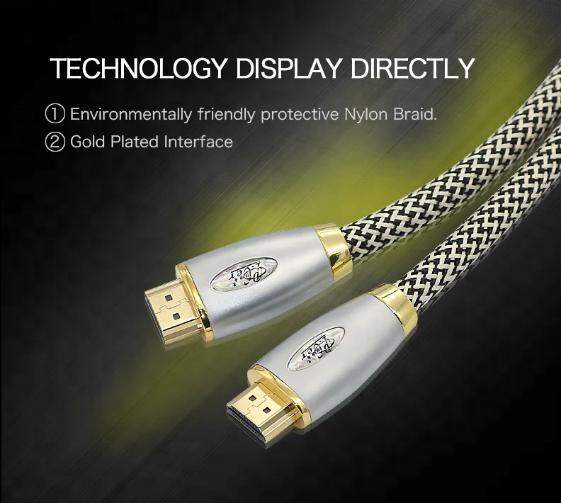Wholesale 50 Feet Ultra Golden HDMI 2.0V Cable Support 4K 2160P,1080P,3D,Audio Return and Ethernet - ANKUX.COM