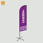 Knitted polyester cheap adverting flags custom printing banner feather beach flag