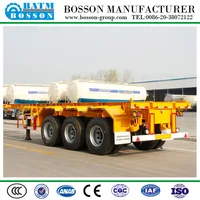 Container Truck Trailer 3 Axles Skeletal