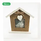 Wooden house shape family picture photo frames