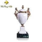 Modern ceramic porcelain decoration wholesale Chinese vase antique home decor home vase handicraft vase with lid