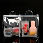 custom transparent clear eco-friendly PVC ziplock packaging bag for swimwear and biniki packaging bag