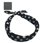 new square 100% cotton dots printed head tie headband fashion bandana