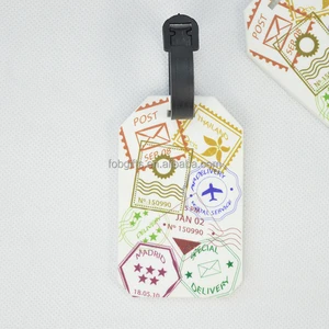 wholesale custom 3d soft pvc luggage tag/ cute rubber bag tag