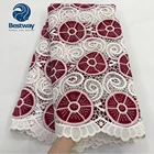 African Cord Guipure lace fabrics with stones for african kitenge dress