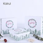 Popular set of 3 sizes eco friendly cartoon packaging flamingo gift box