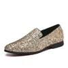 Youth Favorite Sequined Design Loafers Style Large Size Party and Wedding Designer Shoes Men Casual