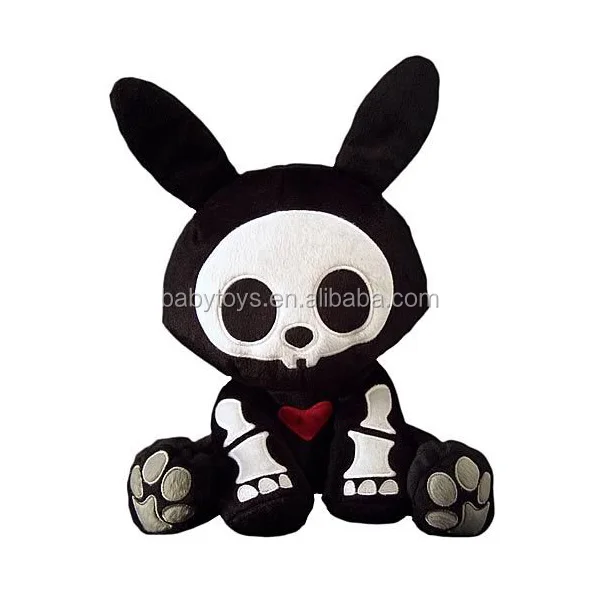 black bunny stuffed animal