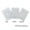 COLORSUN Hot selling DIY Personalized printable Photo Balloons for Round, start , heart shape . DIY balloons A4 size