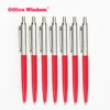 Double color red Silver clip metallic pen Fashion models beautiful lady lines