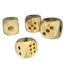 Rounded conner wooden dice rounded for children yard game