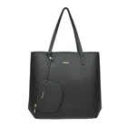 Guangzhou female bag Black color classic shipping pocket real leather handbag soft shoulder bag