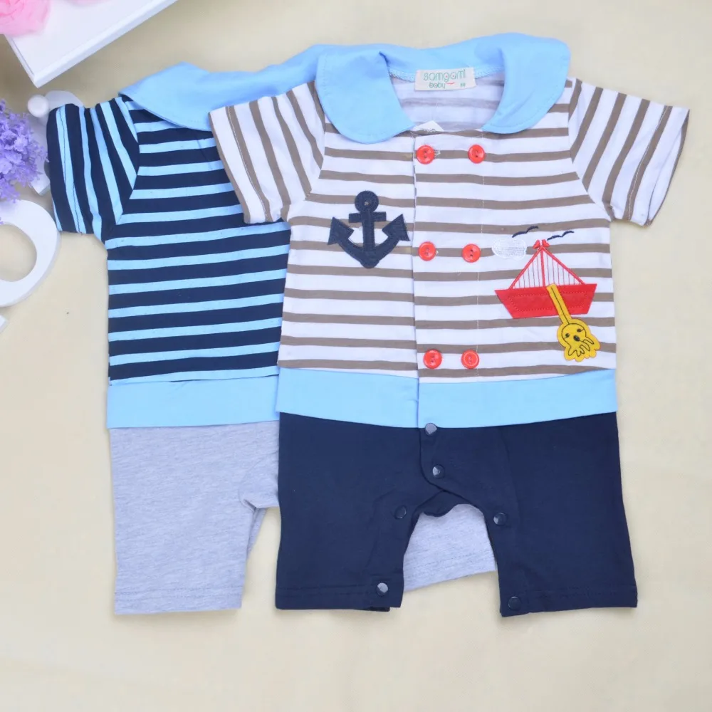 A56012# 1-3Years Kids Cotton Navy Sailor Clothes Set