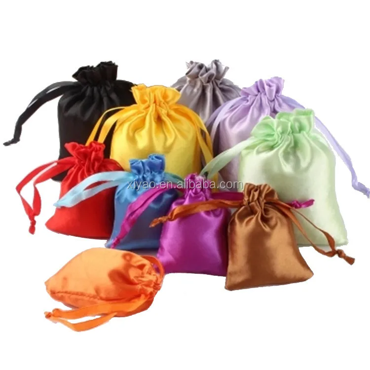 jewelry packing wedding party favor drawstring satin bag pouch