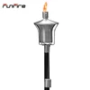 tiki Outdoor Garden Oil Lamp Lanterns with Decorative Stainless Steel Canister and Stand Stake