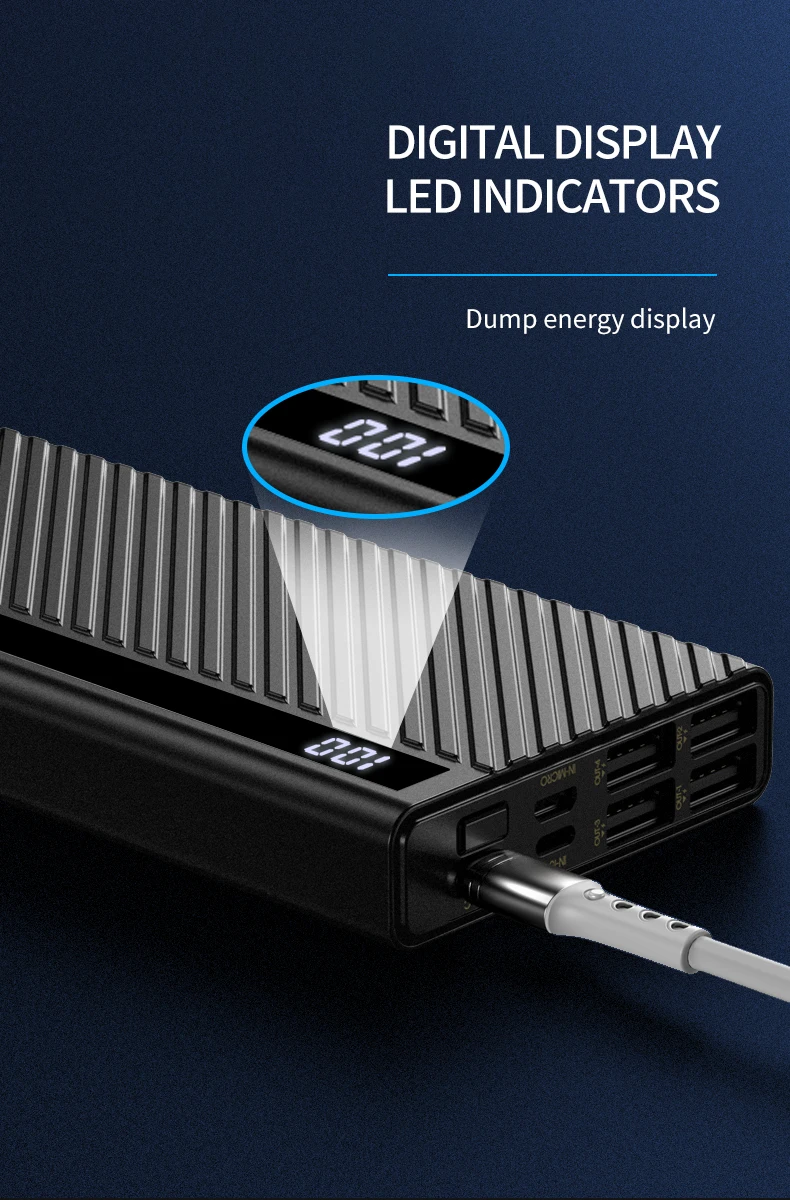 PRODA Universal 2.1A Discharging 3 Input Ports 4 Output Ports Power Bank 20000mah - ANKUX.COM