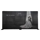 Best quality 20ft straight trade show tension fabric wedding backdrops design