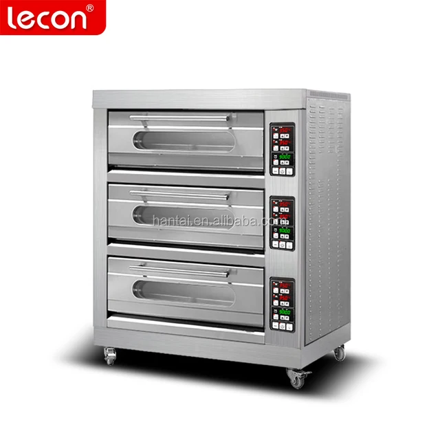 Intelligent full-automatic bread bakery oven price 3 deck 6 trays oven for pizza shop CE /Industrial bakery equipment
