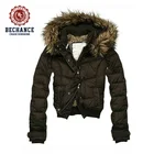 LZ120 Shell 100% nylon fabric women jacket with fur hood