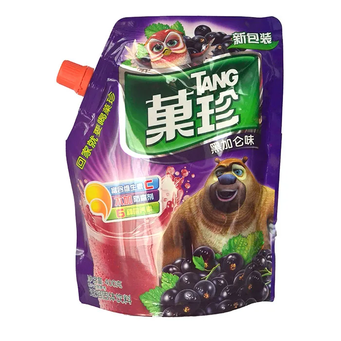 high quality plastic liquid drink beverag pouch with spout packaging bag