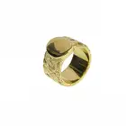Latest design gold plating men's finger ring crystal stone ring