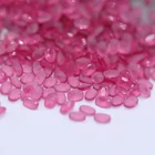 Spot rose sand bottom 3*4mm oval shape synthetic crystal for jewelry making