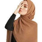 solid color muslim scarves bubble chiffon scarf hijab for women