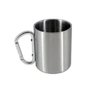 Wholesale China Hot Sale Food Grade 14 oz Double Wall Stainless Steel Coffee Cup With Carabiner Mug