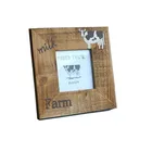 Wood rustic milk farm desk stand photo frame