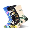 Wholesale Fashion Happy Socks Custom Colorful Cotton Crew Men Socks