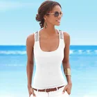 keyidi Explosion models women's stitching milk silk sleeveless top tank top
