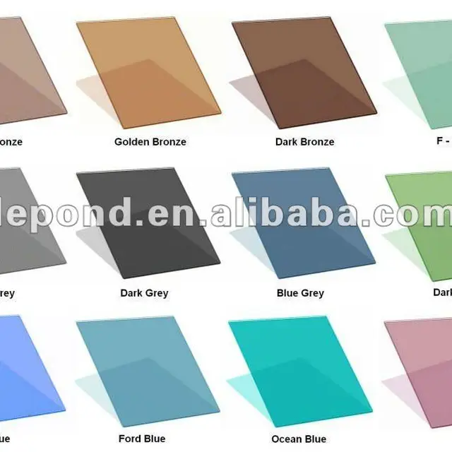 3-8mm colored reflective laminated safety glass/bronze