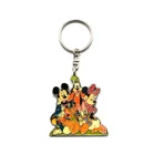 3D Cartoon key chain custom soft enamel painted metal keychain with keyring