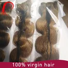 Crochet braiding hair weft ,color 8# virgin hair extension body wave