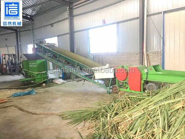 chaff cutter working with baler