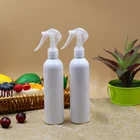 Best selling 270ml 300ml white PET cylinder fine mist spray bottle with plastic trigger spray head for hair salon