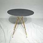 American Modern Style Glass Top Small Dining Table