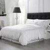 Bv Luxury Custom Queen King Satin Pure White 100% Cotton Bedsheet Bed Linen 5 Star Hotel Bedding Set