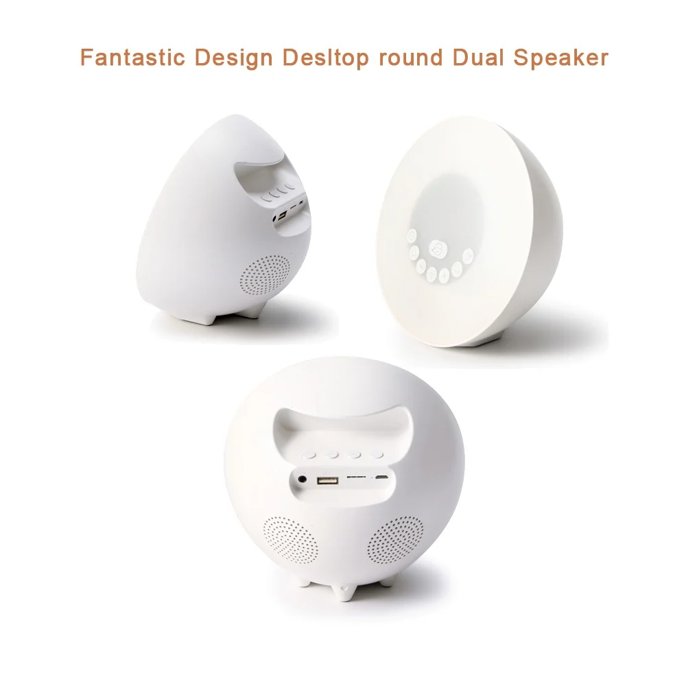 Alarm clock led light desktop touch wireless speaker for quran with night lamp stereo sound BT 4.2 wake up bell - ANKUX.COM