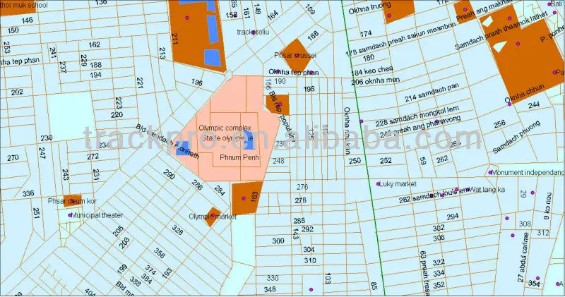 cambodia digital mapinfo map esri shp format map