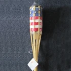 Camping supplies outdoor natural wood woven bamboo tiki torch for decoration