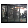 Powder coated black color size customized large glass aluminium sliding door price list