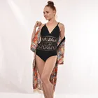 Hot Selling summer OEM wholesale swimwear manufacturer bikini print cover up beachwear new beachwear coverup