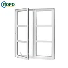 AGGA China Home Plastic PVC UPVC Frame French Windows And Doors